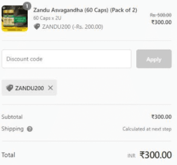 Zandu Care discount