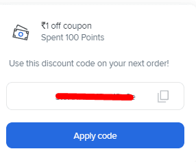 ITC Store coupon reward