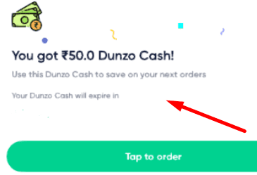 Dunzo cashback