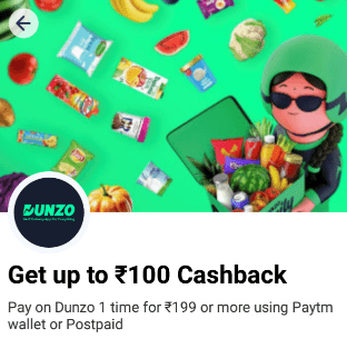 Dunzo offer