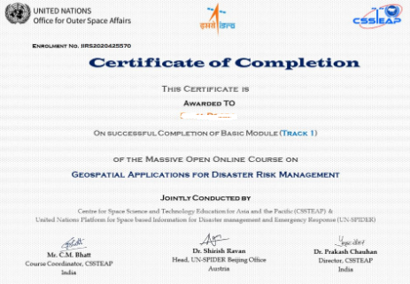 free ISRO certificate