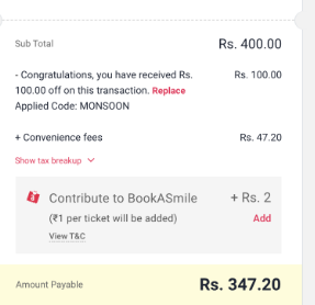 Bookmyshow ticket discounts