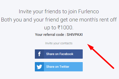 Furlenco Refer code