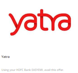 Yatra HDFC Discount Offer