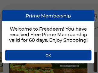 Prime membership Freedeem