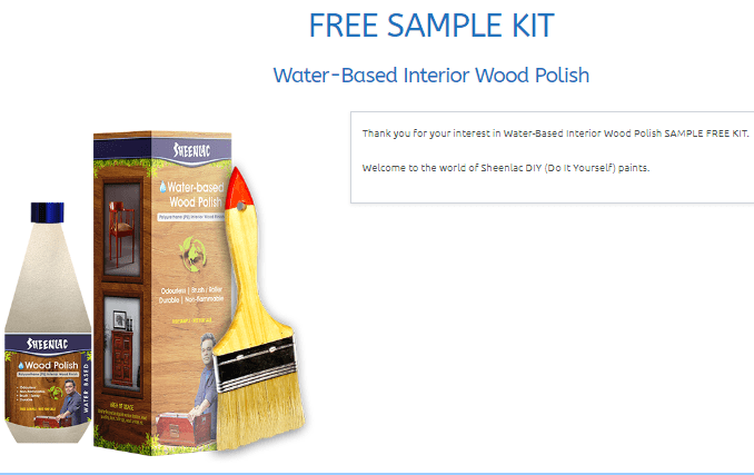 Sheenlac Free Paint Kit