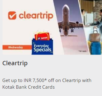 Cleartrip Kotak Bank Offer