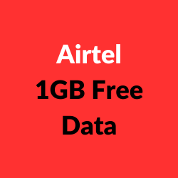 Airtel 1GB Free Data Offer
