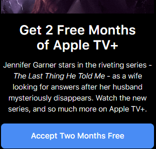 Apple TV subscription