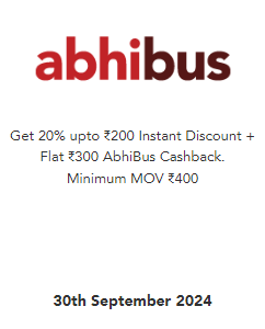 Abhibus Rupay Discount Offer