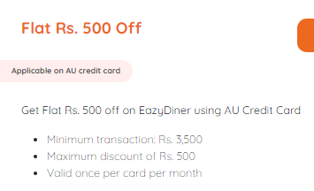 Eazydiner Au Discount Offer