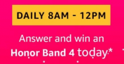 Amazon Honor Band 4 Quiz Answers – 7th February 2019