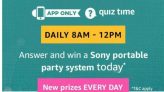 Amazon Sony Portable Party System Quiz Answers: 19th January 2019