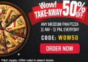 PizzaHut – Get Flat 50% OFF On Pizza’s