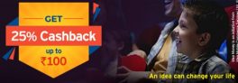 BookMyShow – Get Flat 25% cashback on Paying Idea Money