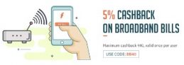 Freecharge – Get 5% Cashback Upto 40 On Broadband Bill Payments