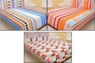 Carah Multicolor Printed Double Bed Sheet With 6 Pillow Covers @ Rs 519 – Shopclues