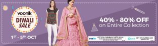 Voonik Diwali Sale 1 – 5th oct – Get Upto 80% off on entire collection
