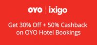 Ixigo Offer – Get 30% Off + 50% Cashback On OYO Hotel Bookings