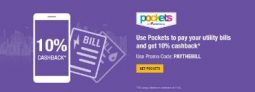 Pockets – Get 10% Cashback On Utility Bills Payments